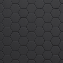 Hexa 31,6x31,6x0,4 black swan matt mosaico