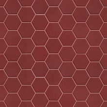 Hexa 31,6x31,6x0,4 rusty red matt mosaico