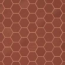 Hexa 31,6x31,6x0,4 rusty red mix mosaico
