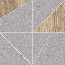 Grained 29x29x0,95 Zinc Tangram