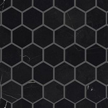Essential 25,8x29,8x1 Hexagon Negro Mar Pul
