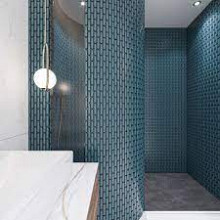 Sevilla 30x30x0,6 Grey-Blue Speckle Glossy Porcelain Glazed Oval Finger
