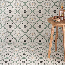 Sharqi Green Flower 22,3x22,3x0,9